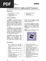 2.4 GHZ Ieee 802.15.4 / Zigbee-Ready RF Transceiver: Applications