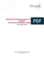 DEP/ASLR Implementation Progress in Popular Third-Party Windows Applications