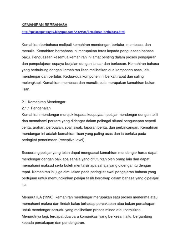 Kemahiran Berbahasa  PDF