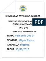 Polinomio de Segundo Grado PDF