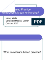 Evidence-Based Practice What Does It Mean For Nursing?: Nancy Wells Vanderbilt Medical Center October, 2007