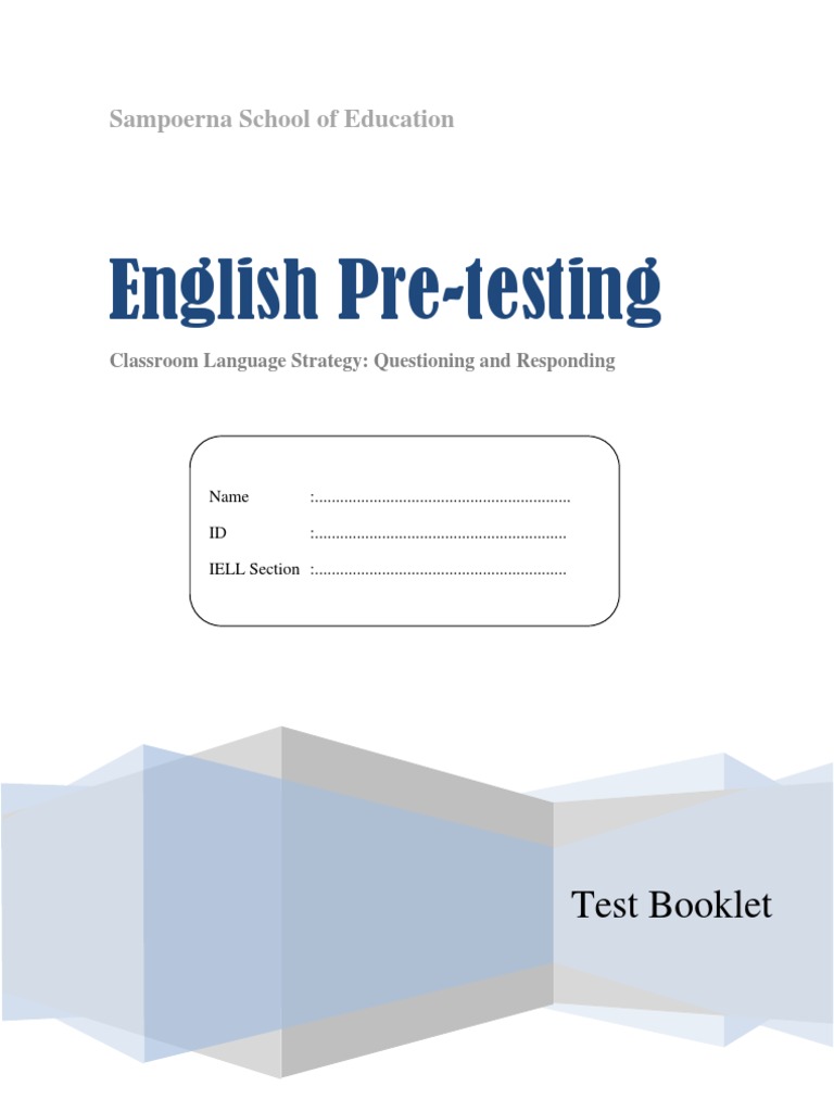 Test booklet.docx Fluency Thesis