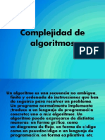 Complejidad de Algoritmos Presentacion