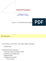 Partial Fractions: Matthew M. Peet