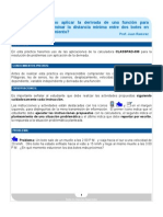 ¿Cómo Aplicar La Derivada de Una Función para Determinar La Distancia Mínima Entre Dos Botes en Movimiento