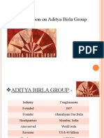 Presentation On Aditya Birla Group