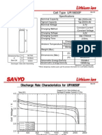 Cell Type UR18650F: Specifications