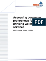Assessing Consumer Preferences For Drinking Water Services