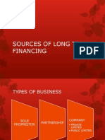 Sources of Long Term Financing