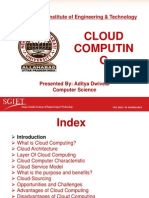 Cloud Computin G: Sanjay Gandhi Institute of Engineering & Technology