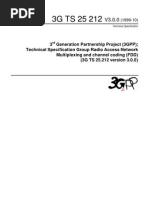 3 Generation Partnership Project (3GPP) Technical Specification Group Radio Access Network Multiplexing and Channel Coding (FDD) (3G TS 25.212 Version 3.0.0)