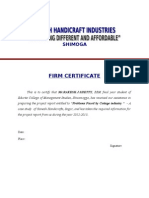 Firm Certificate: Shimoga