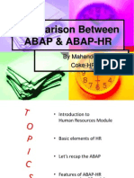 Comparison Between Abap & Abap-Hr: by Mahender, Coke-HP HR Team