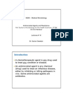 m265 Lec 10 - Antimicrobial Agents and Resistance - Part 1 PDF