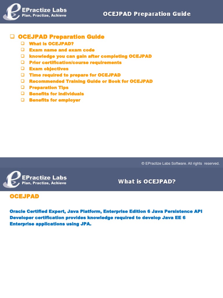 OCEJPAD Preparation Guide Preparation Guide | PDF | Java (Programming ...