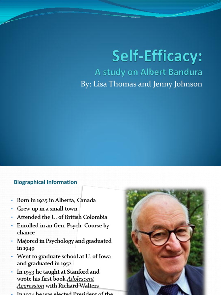 Bandura's Social Learning Theory Explained | PDF | Self Efficacy ...