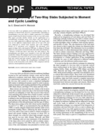 Strengthening of Two-Way Slabs Subjected To Moment and Cyclic Loading