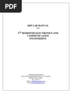 DSP Lab Manual 5 Semester Electronics and Communication Engineering