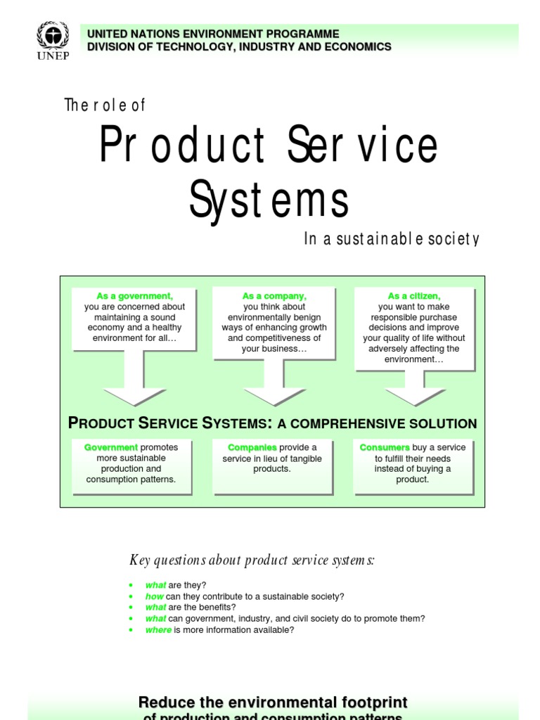 Product Service Systems: The Role of | Download Free PDF ...