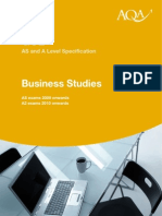 Business Studies: AS and A Level Specification