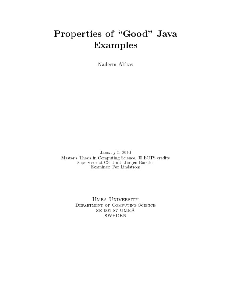 Evaluating Quality of Java Examples | PDF | Reading Comprehension | Expert