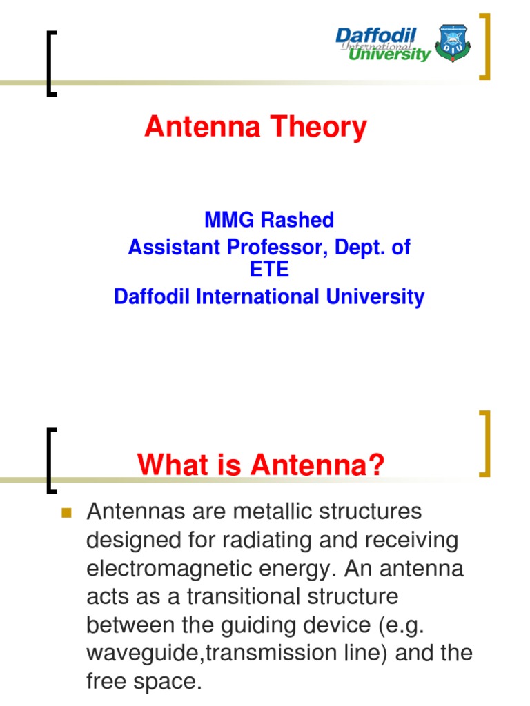 Antenna_theory.ppt Antenna (Radio) Radiation