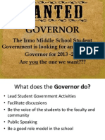 Student Government Governor Requirements