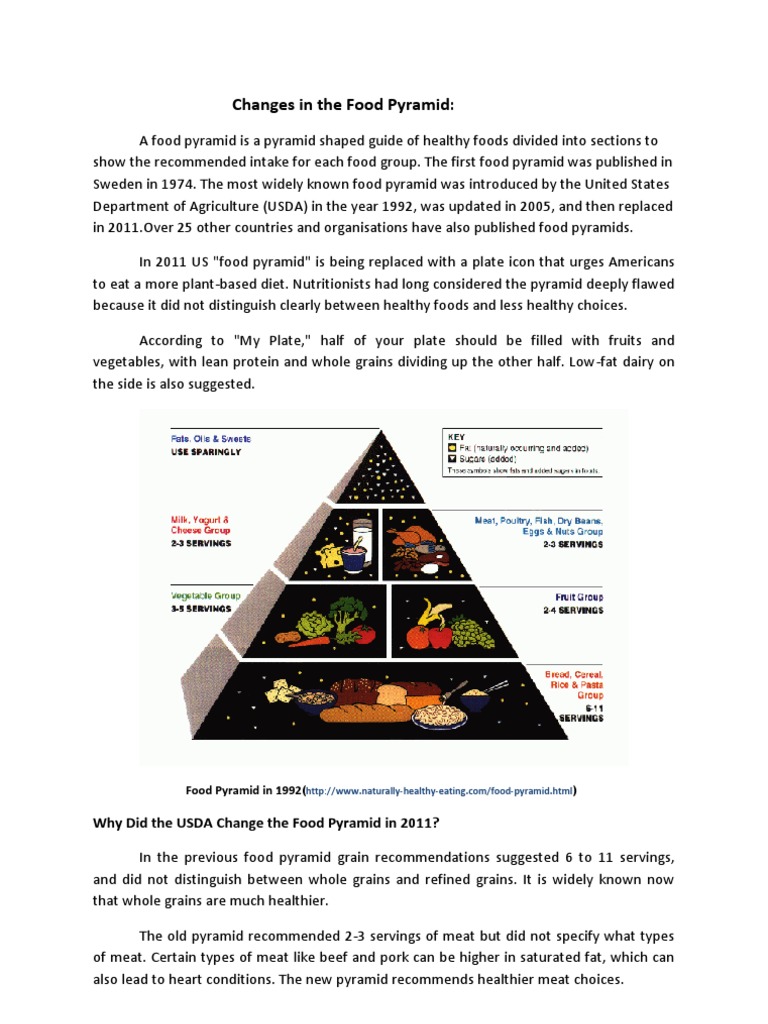 Evolution of the Food Pyramid Guide | PDF