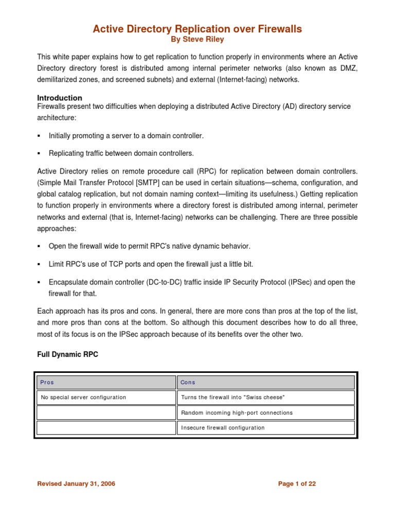 Active Directory Replication Security Guide | PDF | Active Directory ...