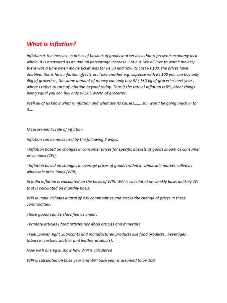 Understanding Inflation and Its Causes | PDF