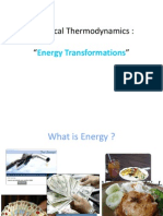 Biological Thermodynamics: " ": Energy Transformations