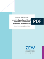 Innovative Capability and Financing Constraints For Innovation More Money, More Innovation?