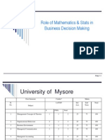 CH 01 Role of Stats & Maths Mysore