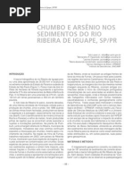 geo_med14-Chumbo e Arsênio nos Sedimentos do rio Ribeira