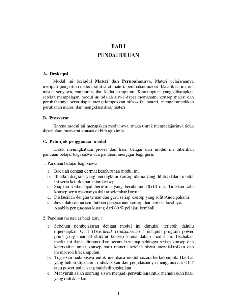 Modul Materi Perubahan