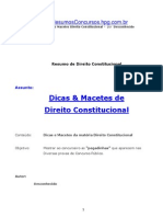 Direito Constitucional - Dicas e Macetes Resumos Para Concursos