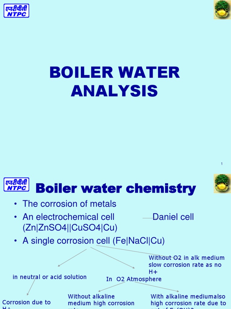 Boiler Water Chemistry and Analysis | PDF | Corrosion | Sodium Hydroxide