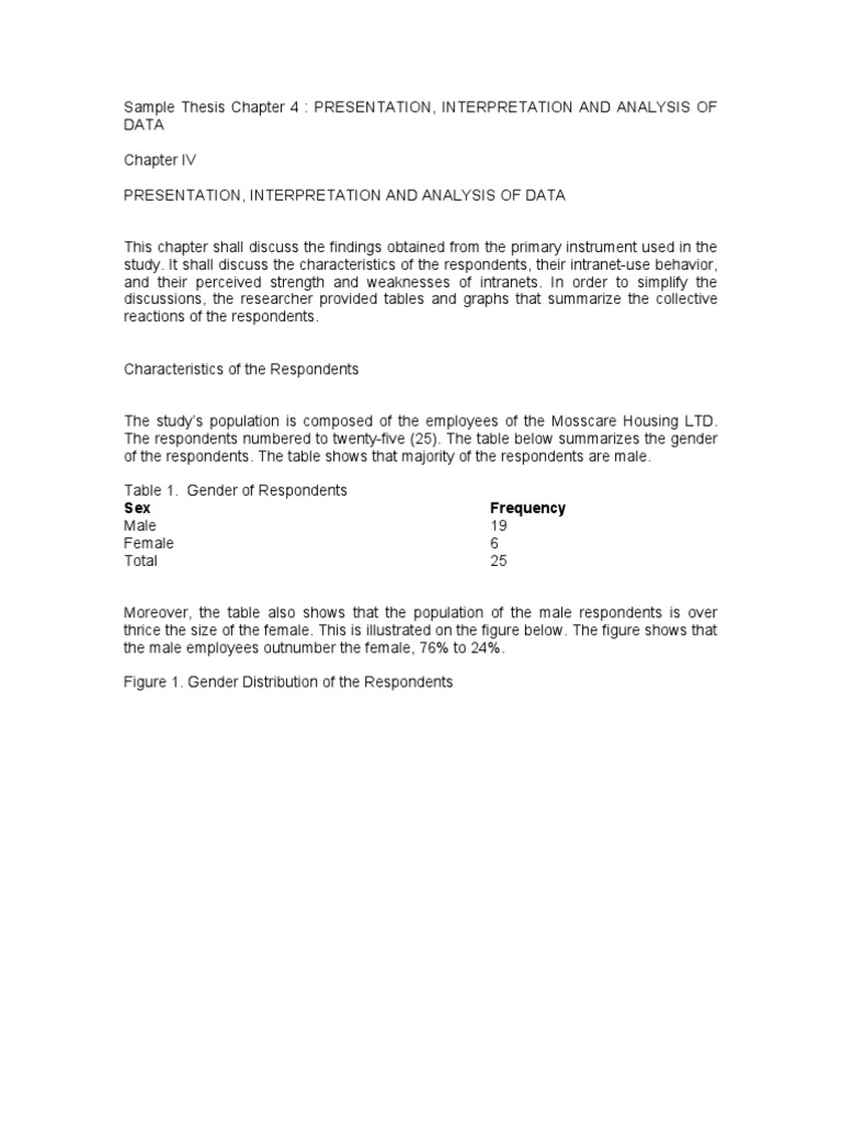 Purpose of chapter 5 of dissertation