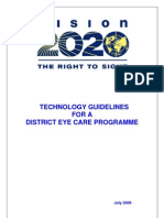 Technology Guidelines For A District Eye Care Programme: July 2006