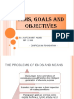 Aims, Goals and Objectives