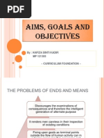 Curriculum Aims, Goals, and Objectives | PDF | Intention | Goal