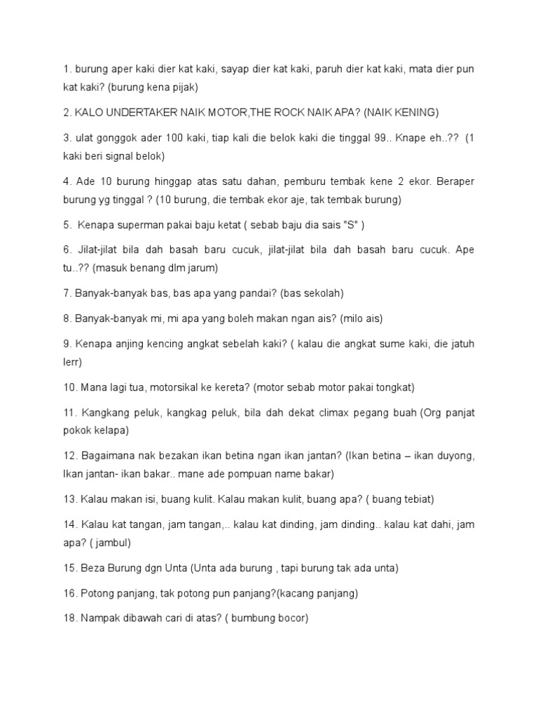 Teka Teki Lawak Pdf