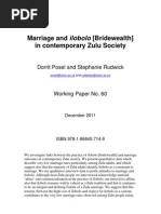 Download Marriage and Ilobolo Bridewealth in Contemporary Zulu Society by troy_13 SN136709161 doc pdf