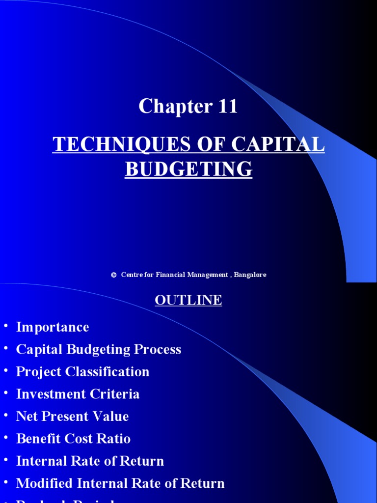 Capital Budgeting Techniques Explained | PDF | Net Present Value ...