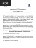 FOMIX Michoacan 2013-02 Bases-Convocatoria
