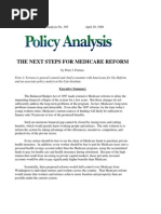 The Next Steps For Medicare Reform, Cato Policy Analysis