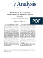 The Return of The Living Dead: Federal Programs That Survived The Republican Revolution, Cato Policy Analysis No. 375