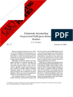 Corporate Accounting: Congress and FASB Ignore Business, Cato Briefing Paper No. 77