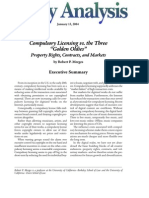 Compulsory Licensing vs. The Three "Golden Oldies": Property Rights, Contracts, and Markets, Cato Policy Analysis No. 508
