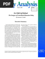 Download     No Child Left Behind The Dangers of Centralized Education Policy Cato Policy Analysis No 544   by Cato Institute SN13673265 doc pdf